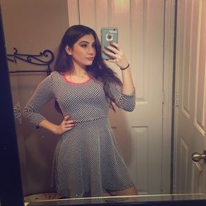 Black and White Printed Dress